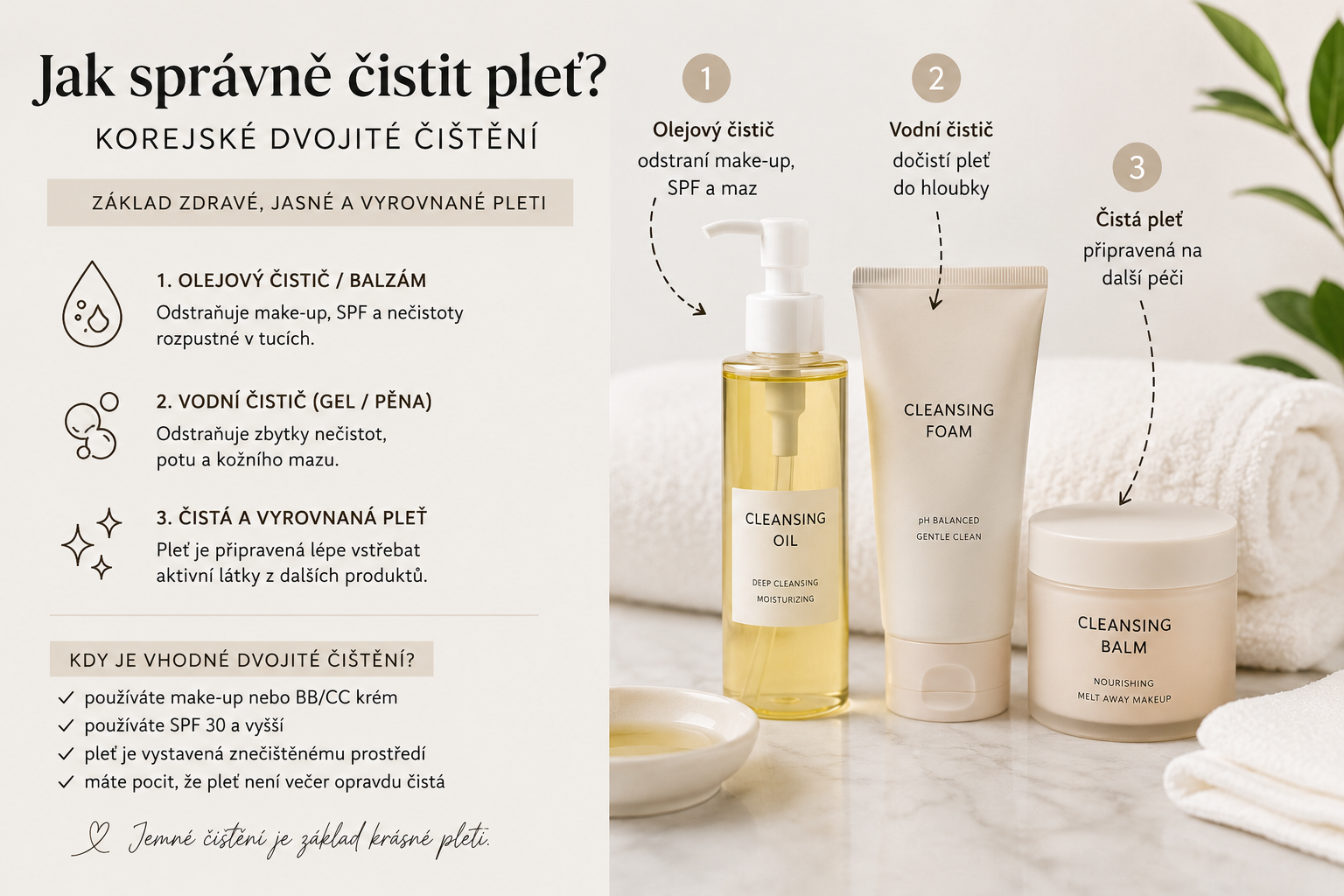 Jak správně čistit pleť – korejské dvojité čištění pleti krok za krokem